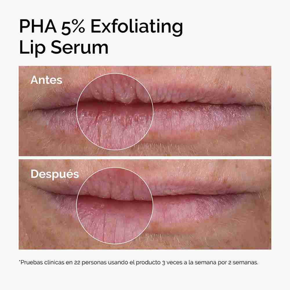 PHA 5% EXFOLIATING LIP SERUM (SUERO EXFOLIANTE DE LABIOS QUE HIDRATA Y REPARA)